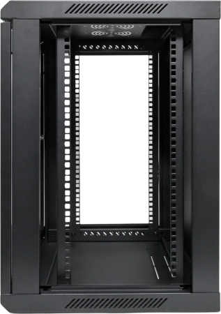 Шкаф настенный 19" TERACOM PRO 12U 600х600 мм дверь стеклянная с замком-ручкой чёрный
