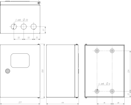 ЭРА SIMPLE ЩМПг (окно)-00 IP54 (290х220х175) (84)
