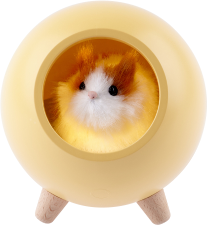 NLED-468-1W-Y  Детский ночник - светильник светодиодный ЭРА NLED-468-1W-Y хомяк желтый