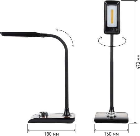 ЭРА NLED-473-10W-BK черный с деревом наст.светильник