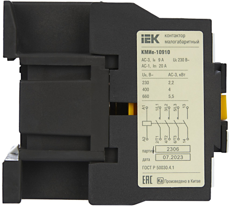 Контактор КМИе-10910 9А 230В/АС3 1NO GENERICA