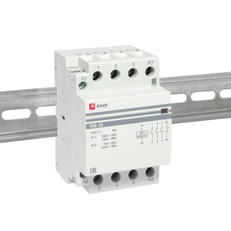 Контактор модульный КМ 20А 3NО+NC (3 мод.) EKF PROxima