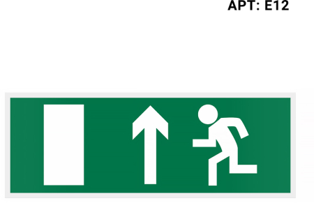 Самоклеящаяся информационная этикетка WOLTA "ВЫХОД ПРЯМО" 322х120мм 1/1