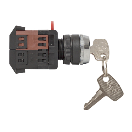 Переключатель АKS-22 черный c замком NO+NC EKF PROxima