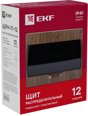 Щит распределительный навесной ЩРН-П-12 темное дерево IP41 EKF PROxima