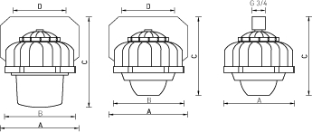 ACORN LED 20 RN1 D150 5000K with tempered glass 36 VAC G3/4 светильник