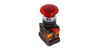 Кнопка AELA-22 красная с подсветкой NO+NC 24В EKF PROxima
