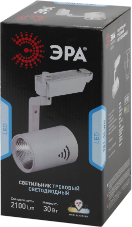 Светильник TR1 - 30 WH Трековый  ЭРА 30Вт белый COB