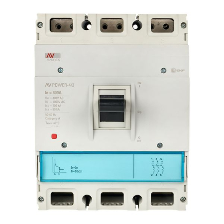 Выключатель автоматический в литом корпусе AV-POWER-4/3 800А 35кА TR EKF
