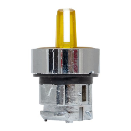 Исполнительный механизм переключателя ХB4 желтый на 2 положения возвратный без фиксации, с подсветкой с короткой ручкой EKF PROxima