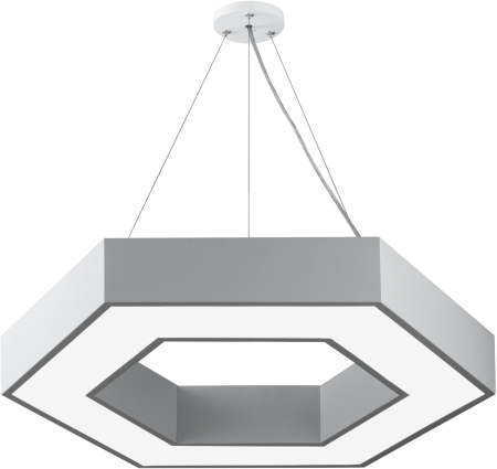 SPO-123-W-40K-045  Светильник светодиодный Geometria ЭРА Hexagon SPO-123-W-40K-045 45Вт 4000K 2500Лм IP40 600*600*80 белый подвесной ЛТ