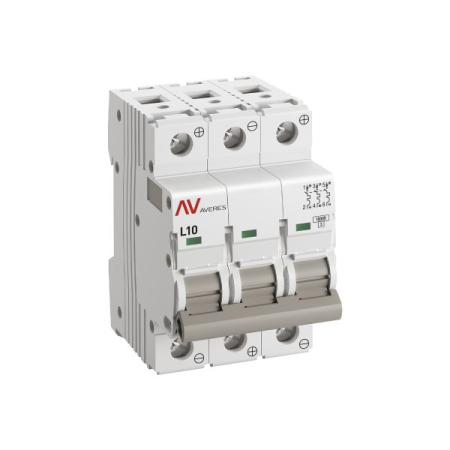 Выключатель автоматический AV-10 DC 3P 10A (L) 10kA EKF AVERES