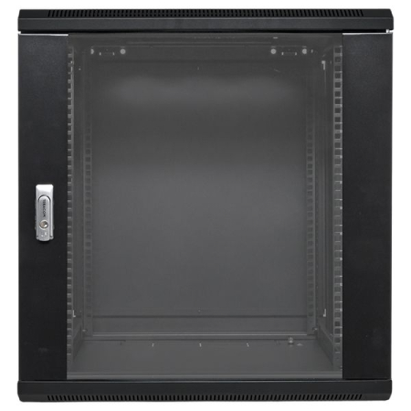 Шкаф настенный 19" TERACOM PRO 12U 600х450 мм дверь стеклянная с замком-ручкой чёрный