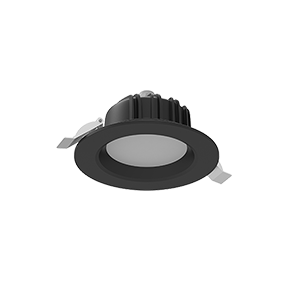Cветильник светодиодный "ВАРТОН" Downlight круглый встраиваемый 116*55 мм 11W 4000K IP54 RAL9005 черный матовый