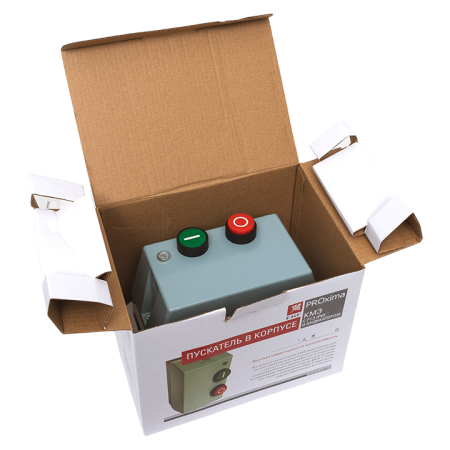 Пускатель в корпусе IP65 КМЭ 9А 230В с РТЭ и индикатором EKF PROxima