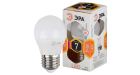 Лампа светодиодная Эра LED P45-7W-827-E27 (диод, шар, 7Вт, тепл, E27)