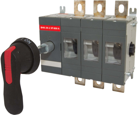 Рубильник ВНК-39-2 3П 800А с выносной фронтальной ручкой управления и переходником 185 мм TDM
