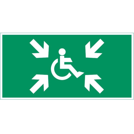 пиктограмма "Безопасная зона МГН" 300х150мм для авар-эвакуац св-ка Vision/IP65 Basic