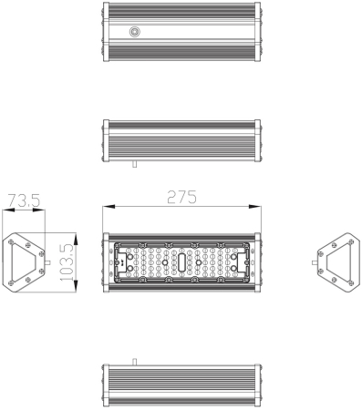 SPP-404-0-50K-050 ЭРА Cветильник cветодиодный подвесной IP65 50Вт 5250Лм 5000К Кп<5% КСС Ш IC (20/30