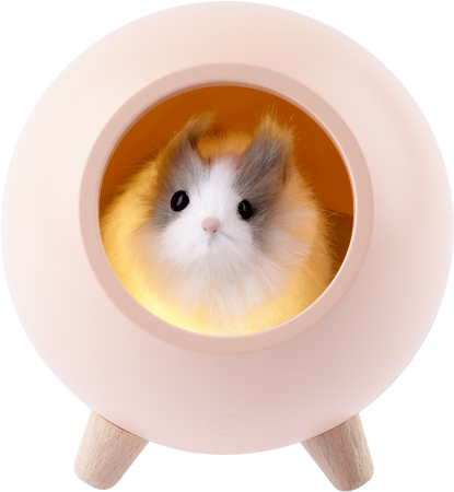 NLED-468-1W-P  Детский ночник - светильник светодиодный ЭРА NLED-468-1W-P хомяк розовый