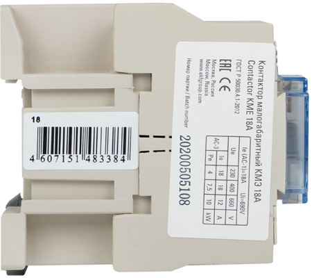 Контактор КМЭ малогабаритный 18А 110В 1NO EKF PROxima