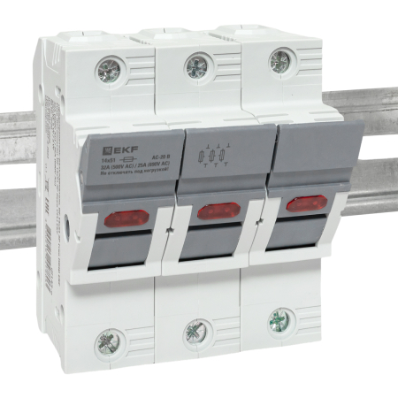 Предохранитель-разъединитель DF 14х51 3Р (тип ПВЦ)  EKF