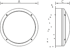 GRANDA 1x23W E27 BL with grille светильник