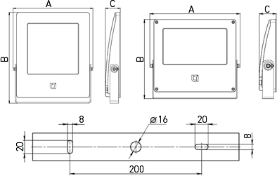LEADER LED 30W A30 750 RAL9006 светильник