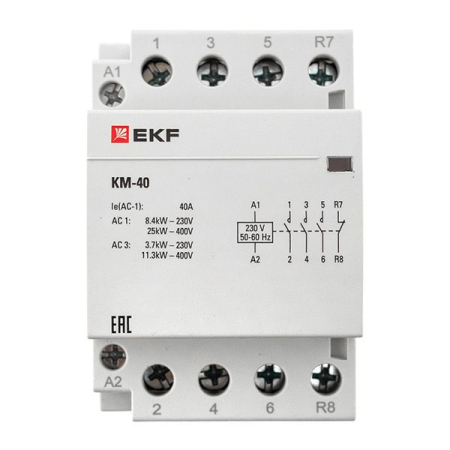 Контактор модульный КМ 40А 3NО+NC (3 мод.) EKF PROxima