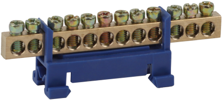 NO-222-78-1  Шина ЭРА NO-222-78-1 N ноль в изоляторе типа стойка ШНИ 6х9-12-Д-Синий