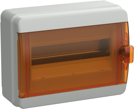 TEKFOR Корпус пласт. КМПн-12 IP65 оранж. прозр. дверь IEK
