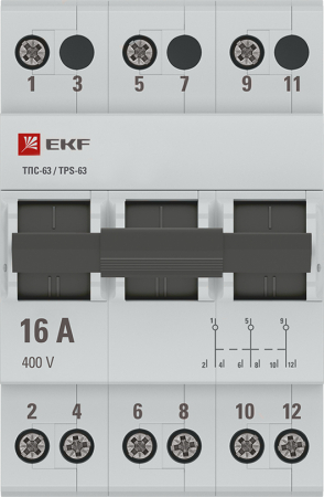 Трехпозиционный переключатель ТПС-63 3P 16А EKF PROxima
