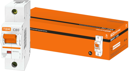 Авт. выкл. ВА47-125 1Р 80А 15кА  х-ка С TDM