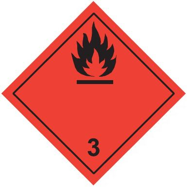 Знак для маркировки опасных грузов "Кл.3" 250х250 мм, пленка самоклеящаяся ГОСТ 19433-88 EKF