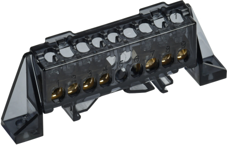 TEKFOR Шина N "ноль" в комб. изол. "Стойка" 6х9-3+4-Ч IEK