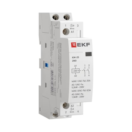 Контактор модульный КМ 25А 2NО (1 мод.) EKF PROxima
