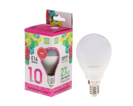 Лампа светодиодная LED-ШАР-standard 10Вт 230В Е14 6500К 900Лм ASD
