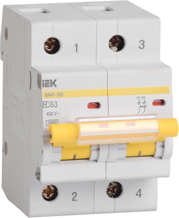 Авт. выкл. ВА47-100 2Р 25А 10 кА х-ка С IEK
