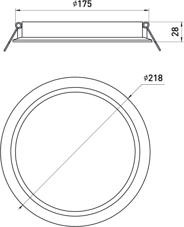 LED 17-18-4K  Светильник светодиодный встраиваемый ЭРА LED 17-18-4K круглый 18Вт 4000К