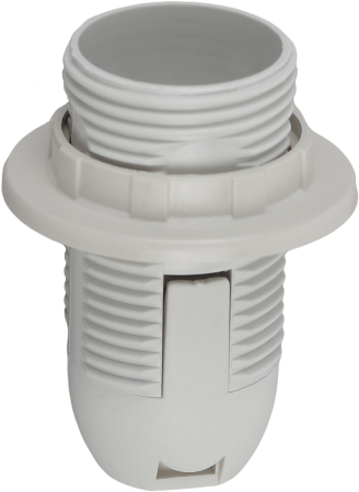 ЭРА Патрон Е14 с кольцом,пластик, белый (x50) (50/400/14400)