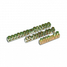 Шина "земля-ноль" (4отв. для пров. сеч. до 6кв.мм)