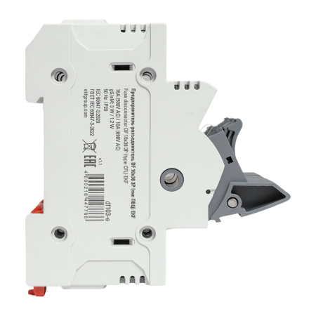 Предохранитель-разъединитель DF 10х38 3Р (тип ПВЦ)  EKF