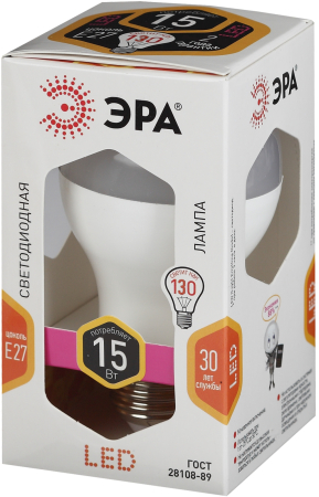 Лампы СВЕТОДИОДНЫЕ СТАНДАРТ LED A60-15W-827-E27  ЭРА (диод, груша, 15Вт, тепл, E27)