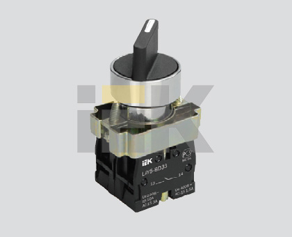 Переключатель LAY5-BD33 3 положения "I-0-II" стандарт ручка IEK