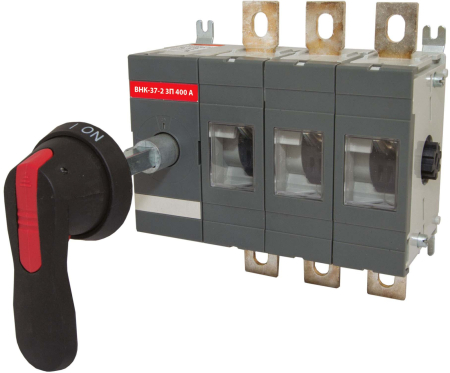 Рубильник ВНК-37-2 3П 400А с выносной фронтальной ручкой управления и переходником 185 мм TDM