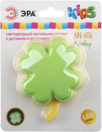 ЭРА ночник NN-606-LS-GR зеленый