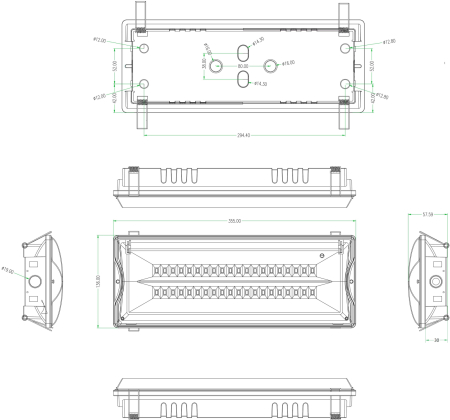 Аварийный светильник светодиодный ЭРА DPA-301-1-65 постоянный 40LED 3ч IP65 NiCD