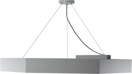 Светильник светодиодный Geometria ЭРА Hexagon SPO-122-W-40K-066 66Вт 4000К 4800Лм IP40 800*800*80 белый подвесной