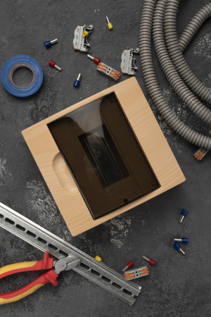 Щит распределительный навесной ЩРН-П- 8 светлое дерево IP41 EKF PROxima