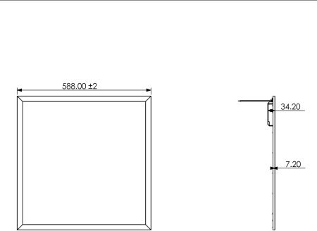 SPL-540-W-40K-040 ЭРА Светодиодная панель Грильято 588x588x8 40Вт 3420Лм 4000К БЕЛ б/дрвр 